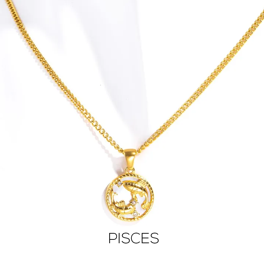 Zodiac Celestial Symbol Pendant with Chain