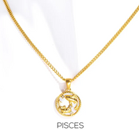Zodiac Celestial Symbol Pendant with Chain necklace by Nashira, styled (image 9 of 16)