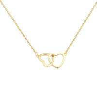 Double Heart Necklace - Stainless Steel necklace by Nashira