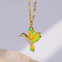 Humming bird Necklace - Stainless Steel necklace by Nashira