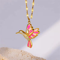 Humming bird Necklace by Nashira, stainless steel necklace