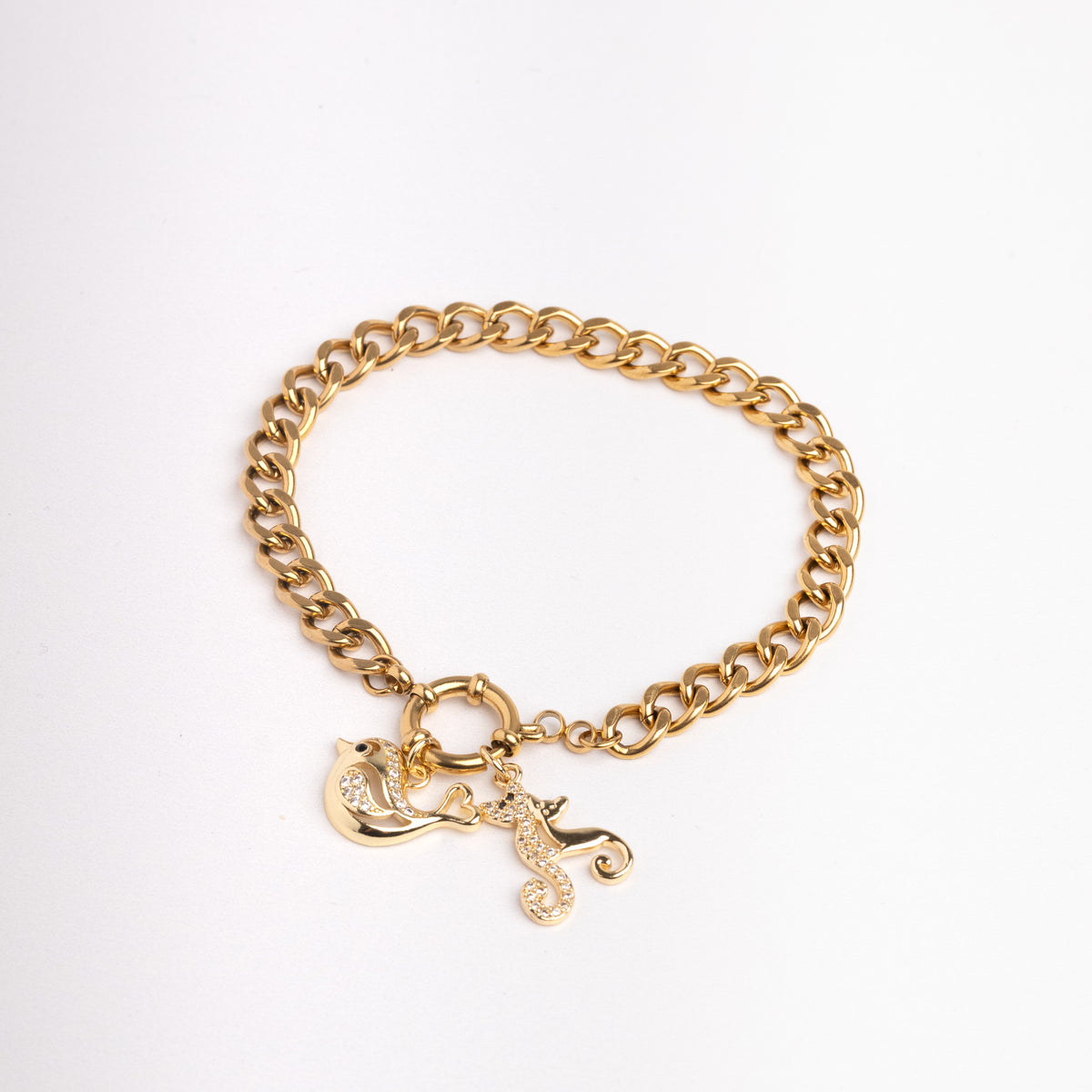Personalized Cluster Bracelet bracelet by Nashira, shown close up (image 6 of 7)