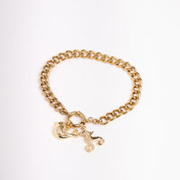 Personalized Cluster Bracelet bracelet by Nashira, shown close up (image 6 of 7)