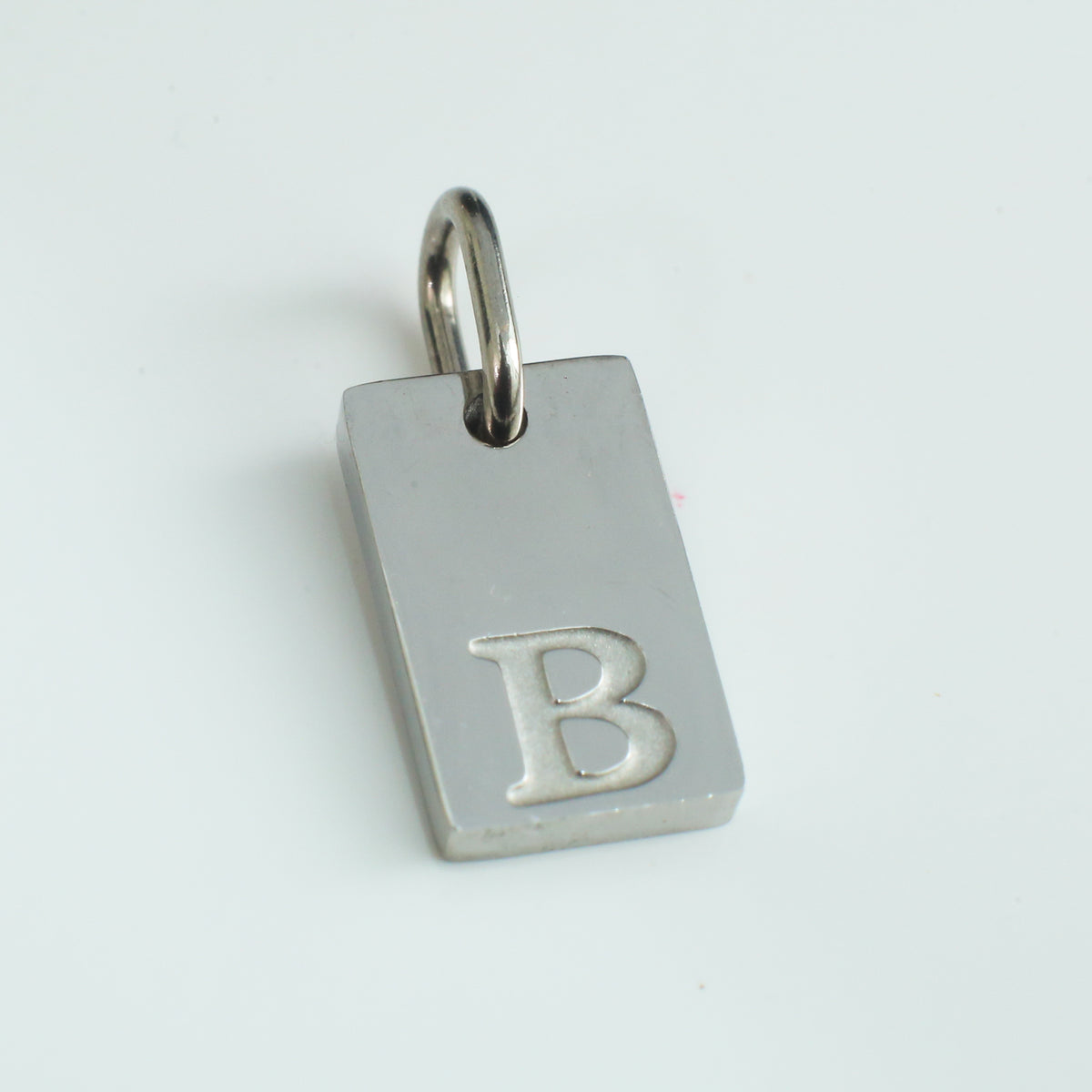 Dainty Alphabet Charm Silver  - B