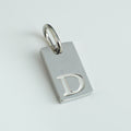 Dainty Alphabet Charm Silver  - D