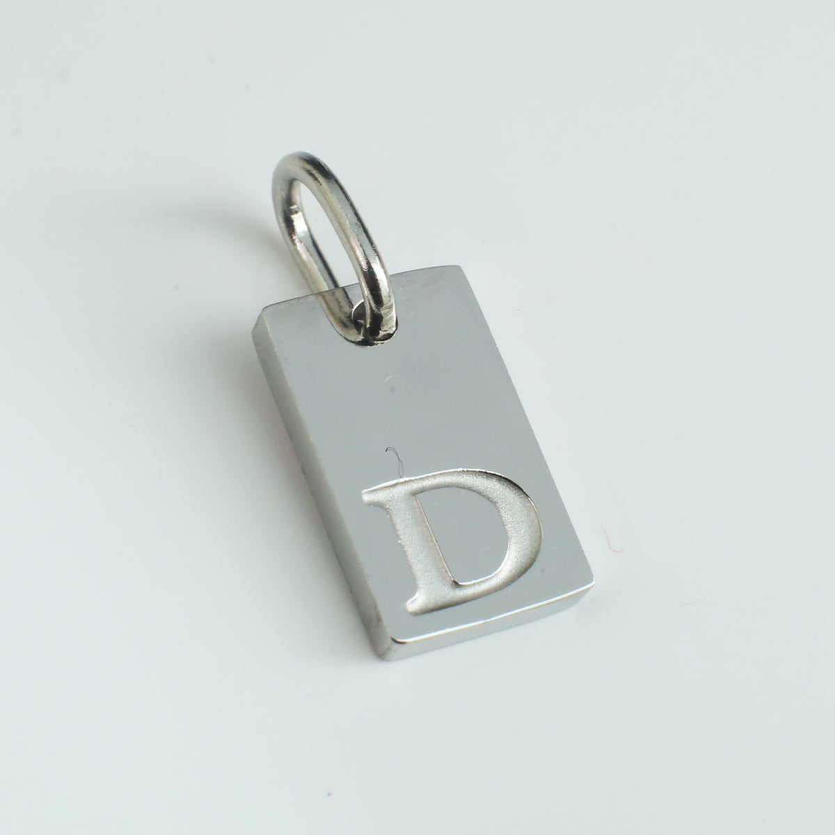 Dainty Alphabet Charm Silver  - D