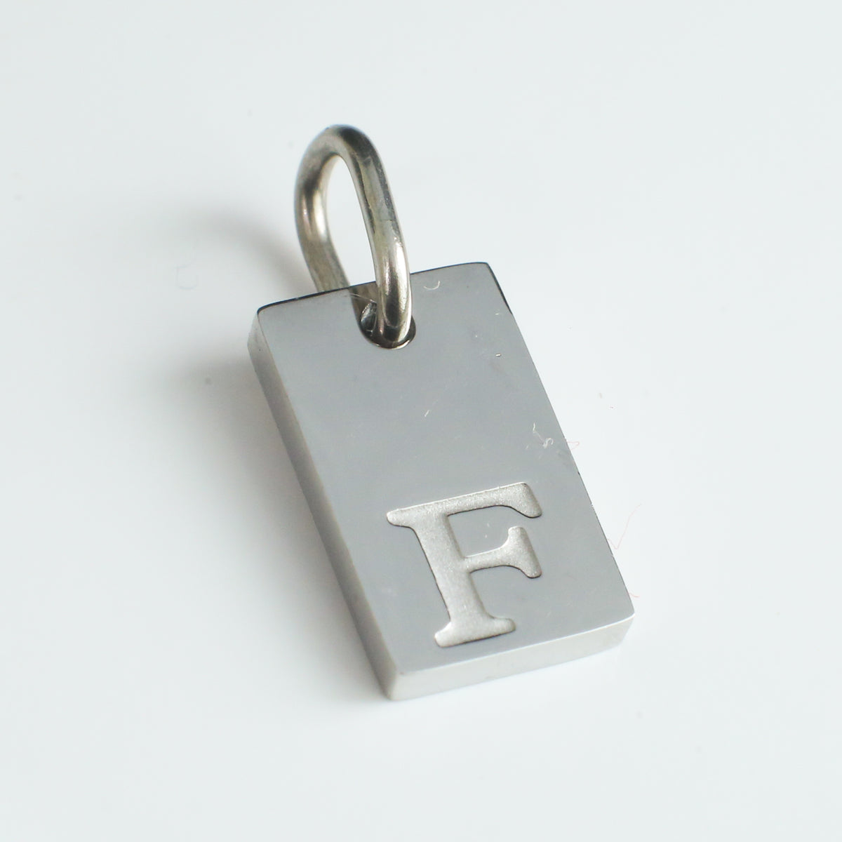 Dainty Alphabet Charm Silver  - F