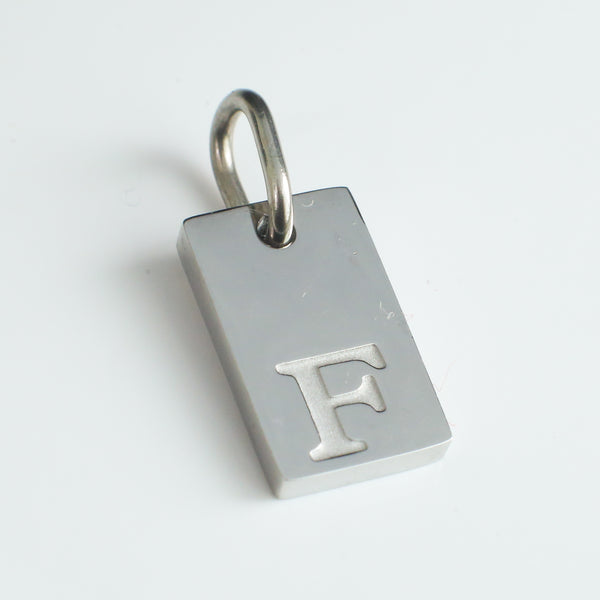 Dainty Alphabet Charm Silver  - F