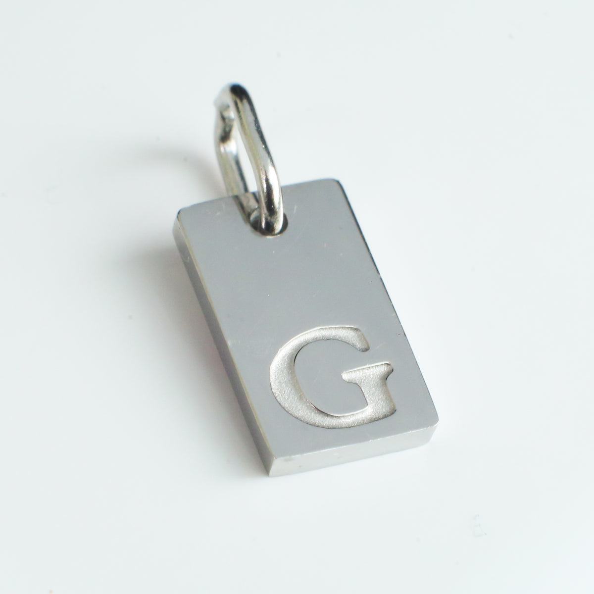 Dainty Alphabet Charm Silver  - G