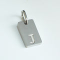 Dainty Alphabet Charm Silver  - J