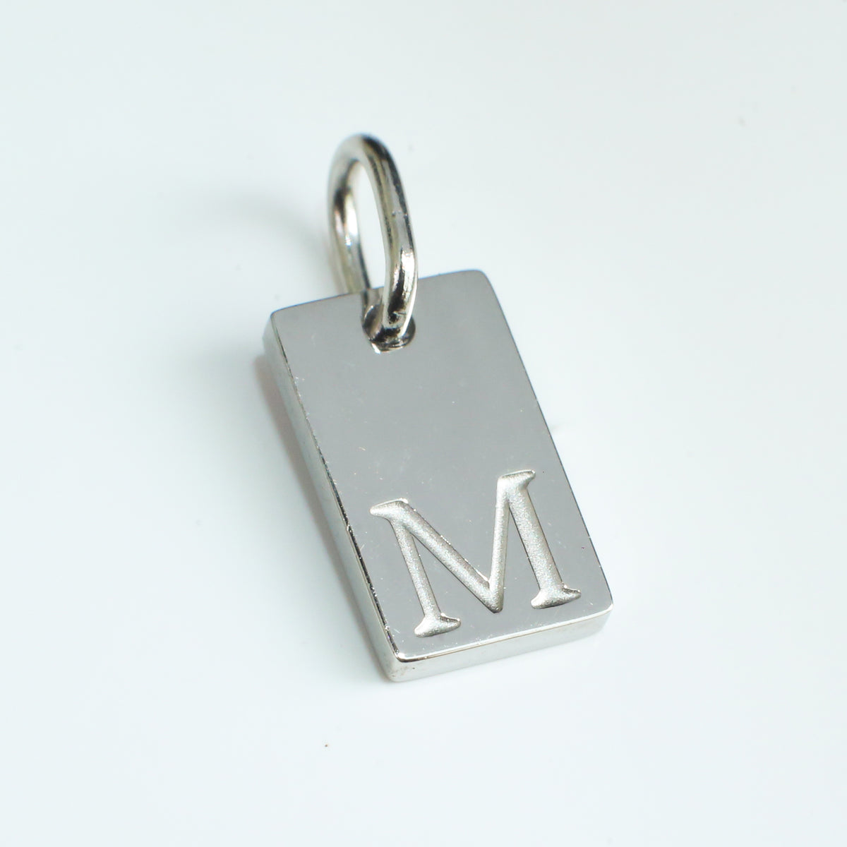 Dainty Alphabet Charm Silver  - M
