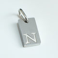Dainty Alphabet Charm Silver  - N