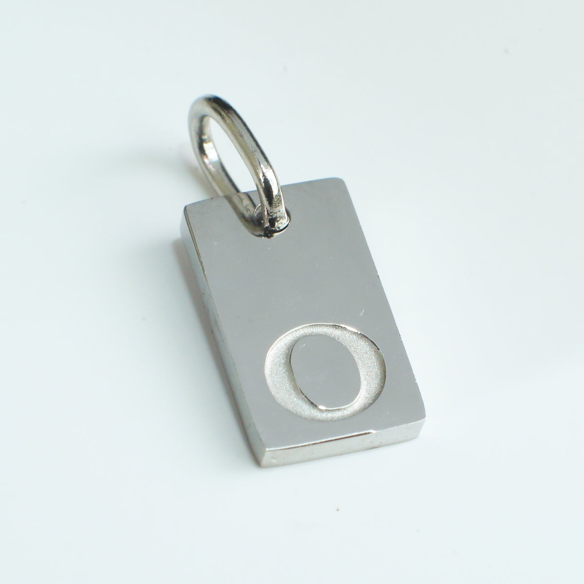 Dainty Alphabet Charm Silver  - O