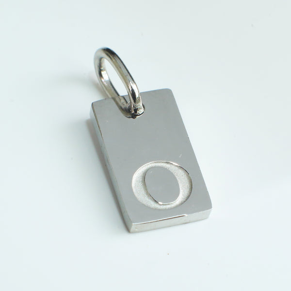 Dainty Alphabet Charm Silver  - O