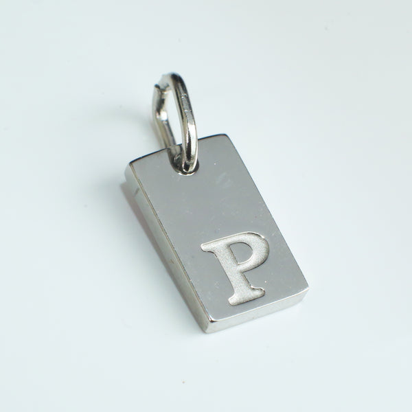 Dainty Alphabet Charm Silver  - P
