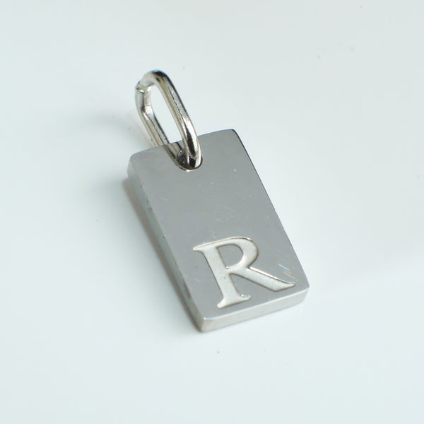 Dainty Alphabet Charm Silver  - R