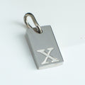 Dainty Alphabet Charm Silver  - X