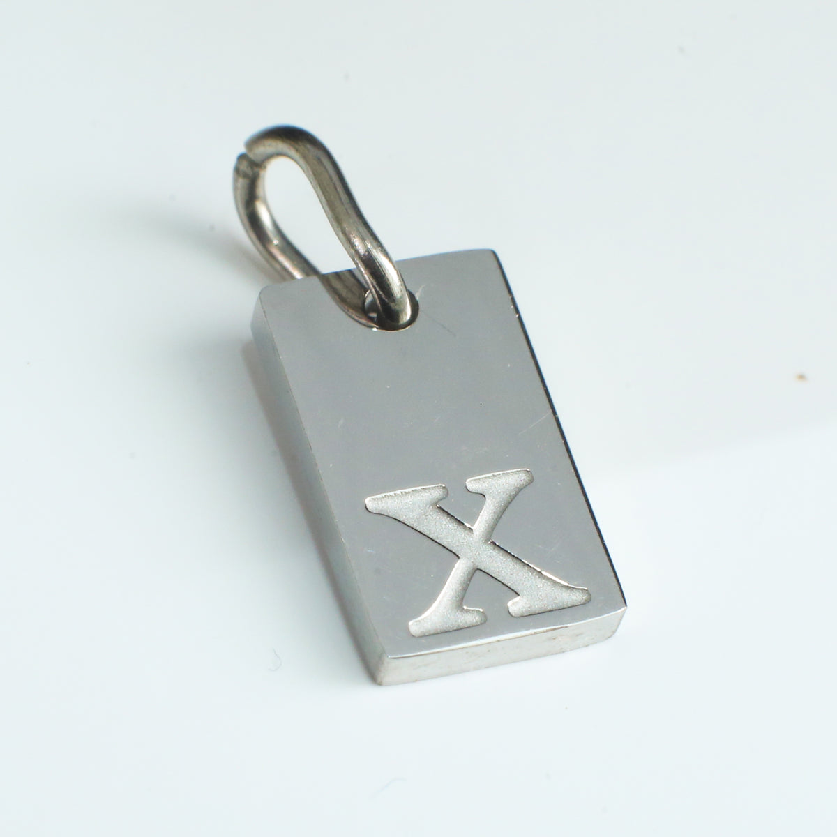 Dainty Alphabet Charm Silver  - X
