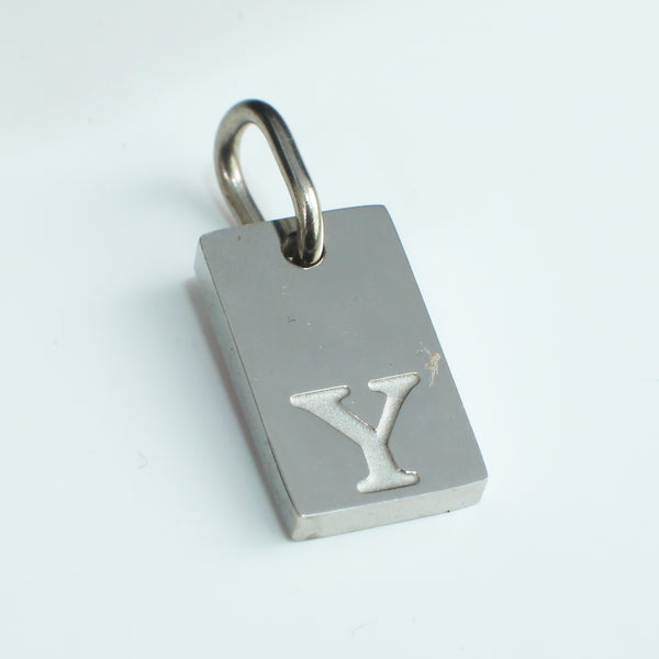 Dainty Alphabet Charm Silver  - Y