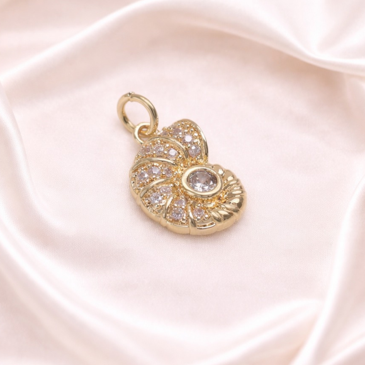 The Studded Shell Charm - Stainless Steel charm by Nashira