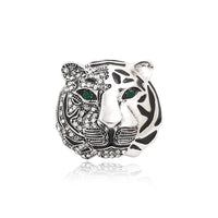 Tiger Brooch - Silver