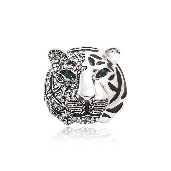 Tiger Brooch - Silver