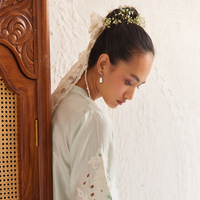 White Shell Hoops by Nashira, earrings