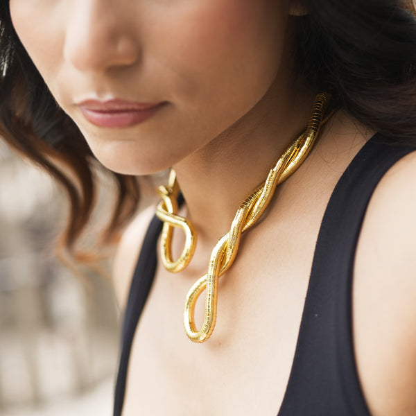 Bendable Snake Necklace - Golden Hour Gold