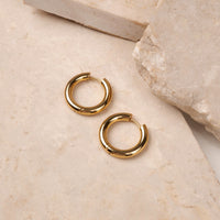 Tuesday Hoops earrings by Nashira, shown close up