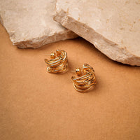 Wednesday Hoops earrings by Nashira, shown close up