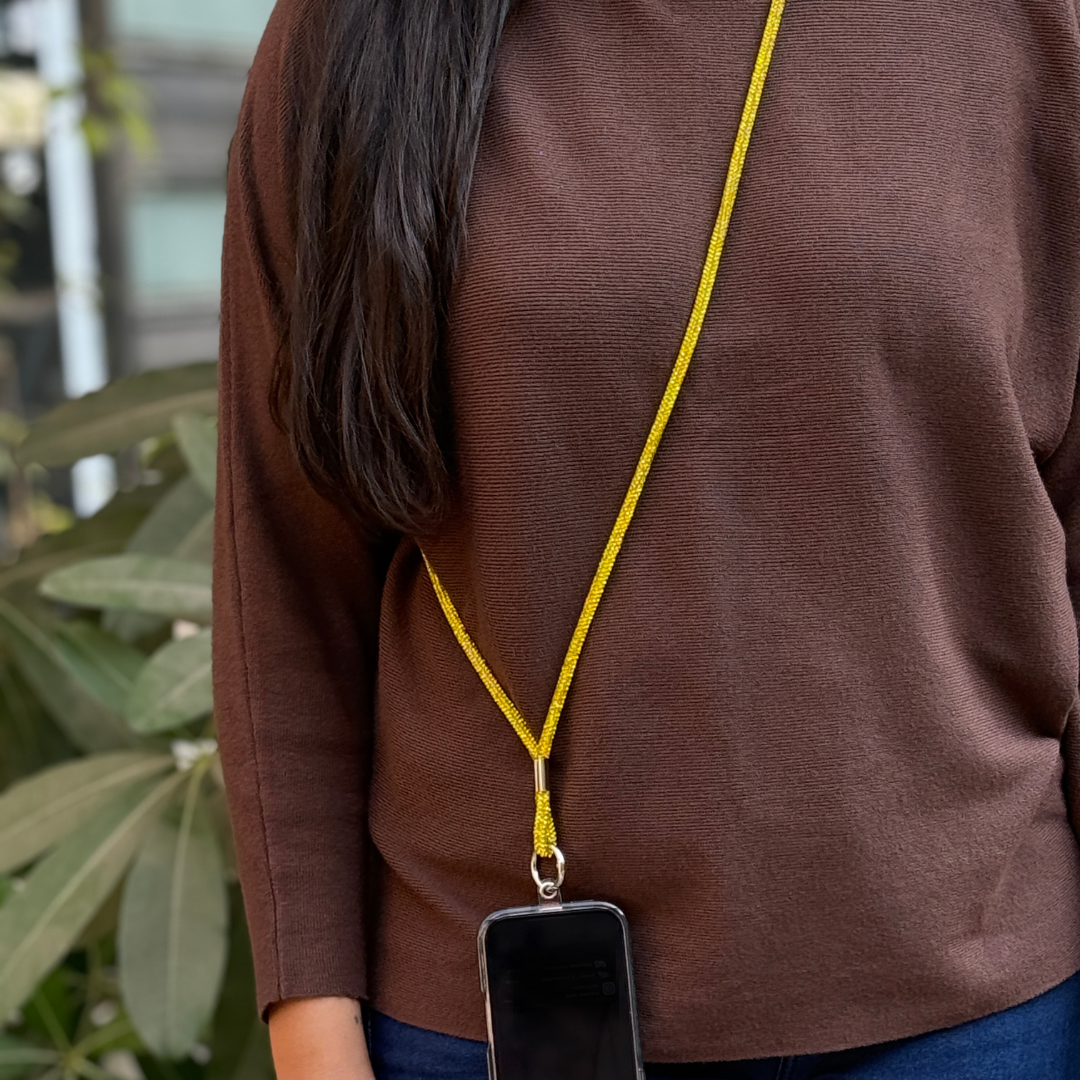 Glitter Lanyard - Yellow