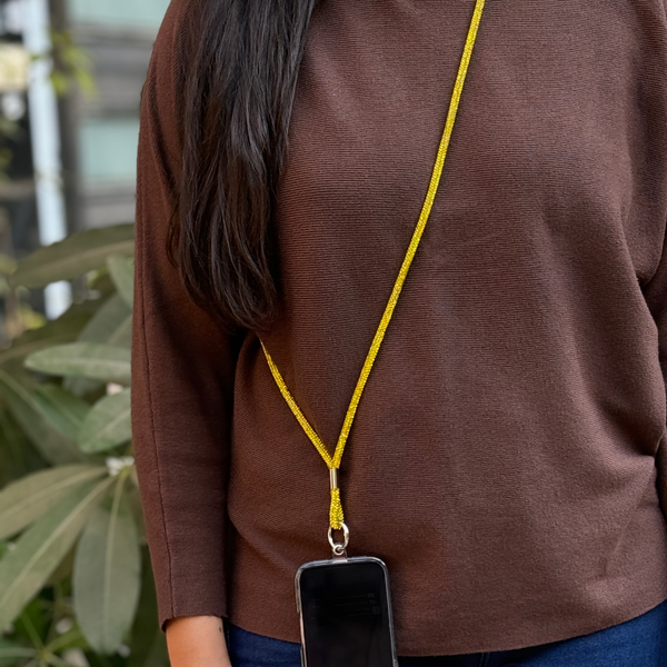 Glitter Lanyard - Yellow