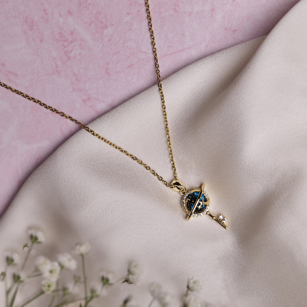 You Are The Key To My World Pendant with Chain - Stainless Steel necklace by Nashira