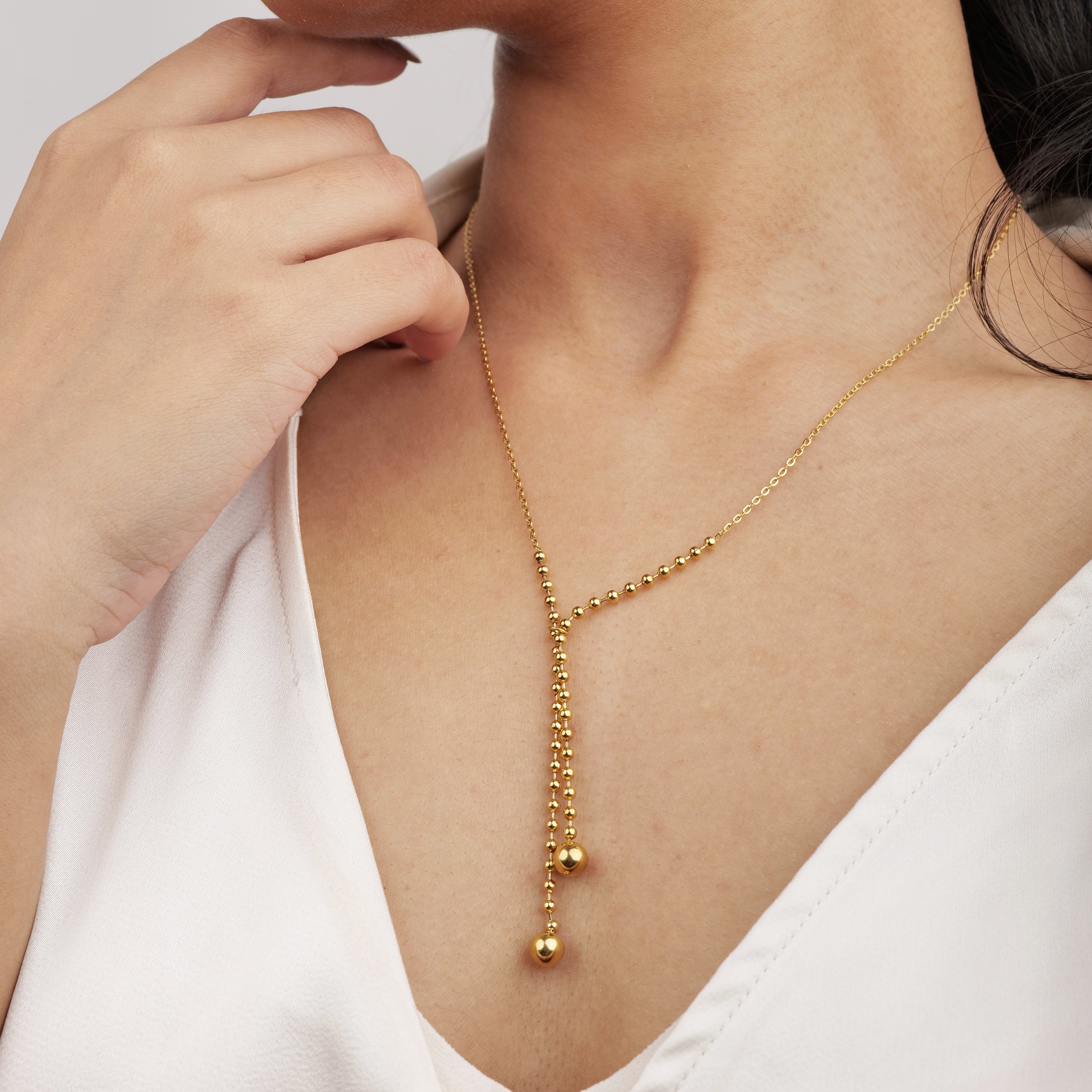 Zeta Dainty Drop Necklace