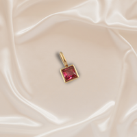 Birthstone Charm - July - Stainless Steel pendant by Nashira