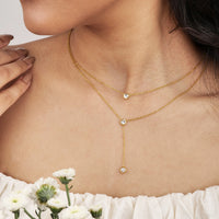 Trio Drop Necklace - Brass necklace by Nashira