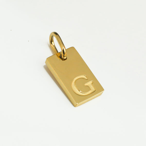Dainty Alphabet Charm Gold  - G