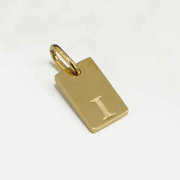 Dainty Alphabet Charm Gold  - I