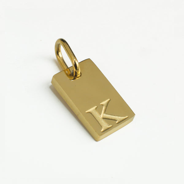 Dainty Alphabet Charm Gold  - K