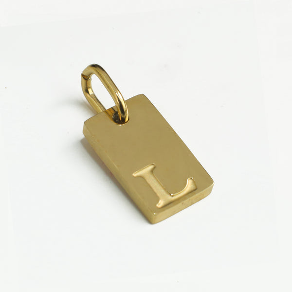 Dainty Alphabet Charm Gold  - L