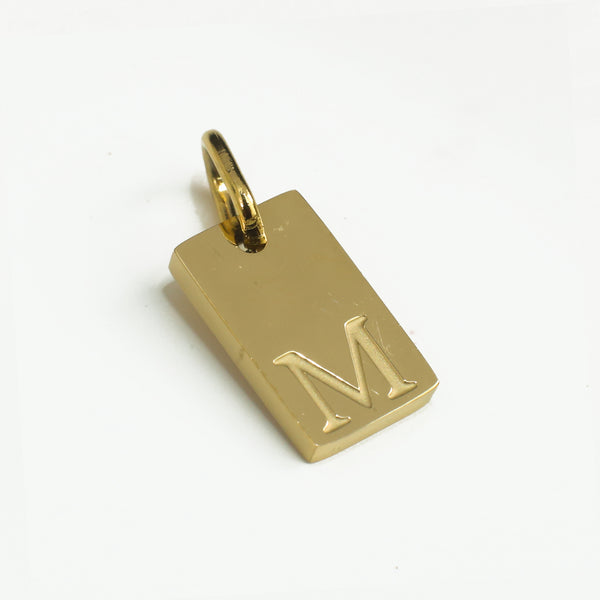 Dainty Alphabet Charm Gold  - M