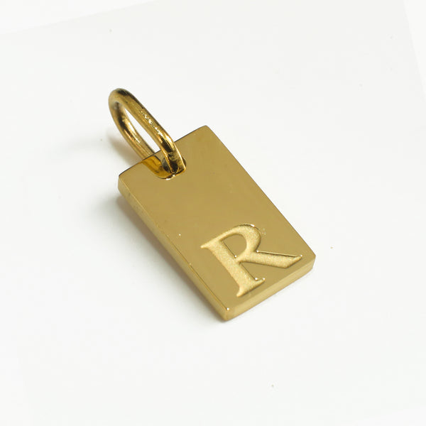 Dainty Alphabet Charm Gold  - R