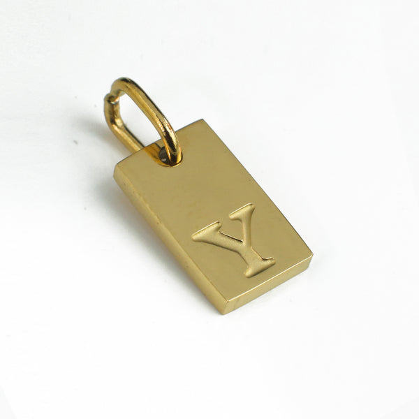 Dainty Alphabet Charm Gold  - Y