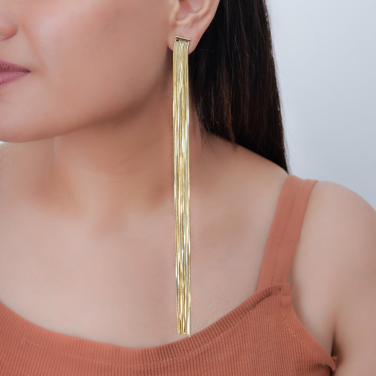 Long Tassel - New - Stainless Steel earrings by Nashira