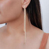 Red Carpet Danglers - Stainless Steel earrings by Nashira
