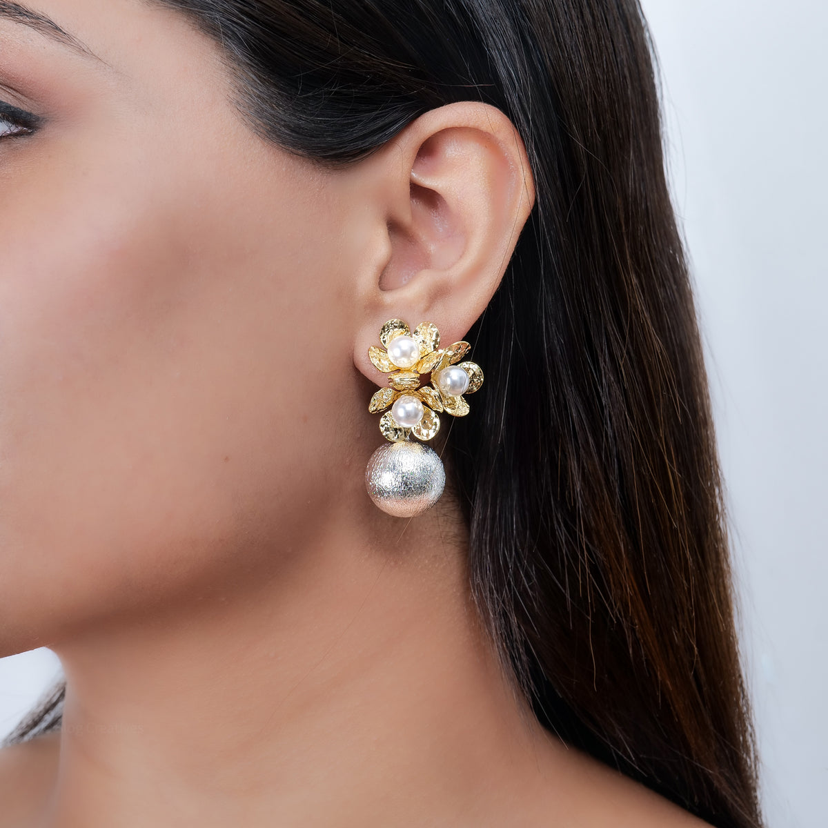 Triple Flower Cocktail Earrings - Stainless Steel earrings by Nashira