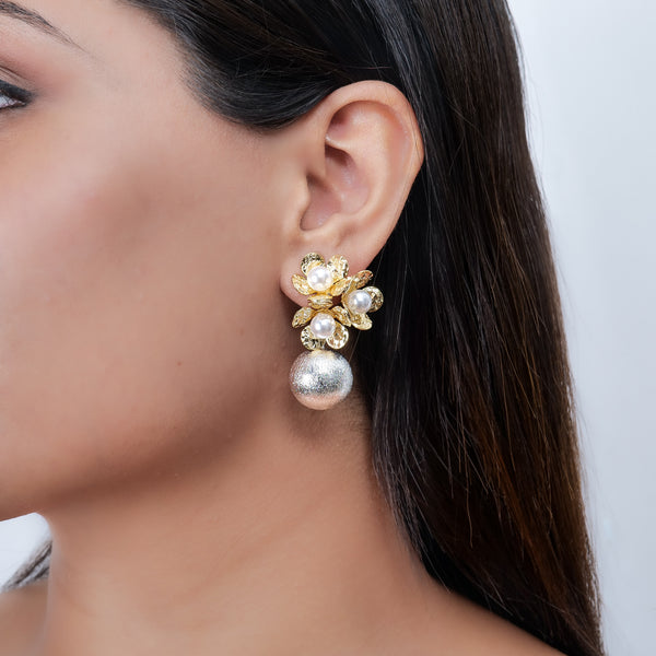 Triple Flower Cocktail Earrings