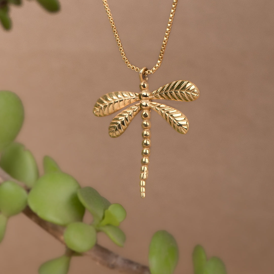 Pavo Dragonfly Pendant with Chain